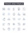 Trade and finace line icons collection. Commerce, Business, Transactions, Exchange, Barter, Market, Investing vector and