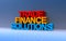 trade finance solutions on blue