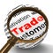 Trade Magnifier Definition Shows Stock Trading Or Sharing