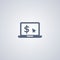 Trade, Notebook money, vector best flat icon