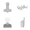 Trade, shop, equipment and other web icon in monochrome style., package, bread, food, icons in set collection.