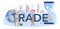 Trade typographic header. Stock market analysis. Idea of money
