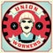 Trade Union conceptual retro illustration