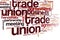 Trade union word cloud