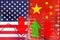 Trade War,US and China trade war economy conflict turmoil and global economic gloom cast a dark shadow on equity stock