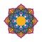 Tradicional indian embroidery blanket icon