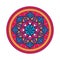 Tradicional indian embroidery blanket icon