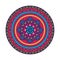 Tradicional indian embroidery blanket icon