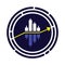 Trading forex icon vector. Bue stock market sign. Simple binary options illustrations. Arrow rises up inside