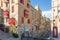 Traditinal balconies and the streetview of Valletta, Malta