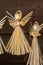 Tradition angels from handmade straw. National traditions of Ukraine