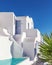 Tradition architecture in Santorini, Greece. White building exterior
