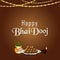 Tradition indian festival happy bhai dooj celebration greeting card