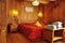 Traditional accommodation, mountain hotel room