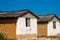 Traditional adobe house next to the sea