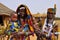 Traditional african dresses, women with children