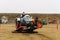 Traditional agriculture festival with old tractors, France