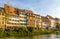 Traditional Alsatian buildings over the Ill river in Strasbourg