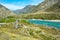 Traditional Altai dwelling in the valley of the Katun river