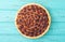 Traditional American autumn dessert . Pecan pie