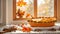 Traditional American pumpkin pie plate decorated sweet fresh thanksgiving homemade