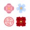 Traditional ancient Chinese ornament, decorative pattern. Beautiful Chinese flowers.
