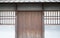 Traditional ancient Japan house door.