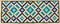Traditional ancient Uzbek pattern on the ceramic tile on the wall of the mosque,