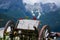 A traditional ancient wooden cart on the Comelico mountains in the Belluno Dolomites