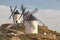 Traditional antique windmills in Spain. Toledo