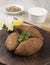 Traditional arabic fried kibbeh. Typical brazilian snack