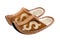 Traditional Arabic shoes over white background