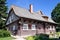 Traditional architecture from 1788 in Curious street Zvedava ulicka, Jilemnice, Krkonose mountains, Czech republic. Protected a