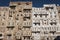 Traditional architecture buildings view in sanaa city old town in yemen