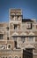Traditional architecture buildings view in sanaa city old town in yemen