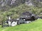 Traditional architecture and old houses in the hamlet of Sabbione The Bavona Valley or Valle Bavona, Val Bavona or Das Bavonatal