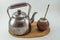 Traditional Argentinean Bevarage mate with kettle. Yerba Mate. B