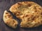 Traditional asian bread. Asian flatbread lavash on wooden background