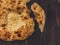 Traditional asian bread. Asian flatbread lavash on wooden background