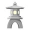 Traditional Asian garden lantern vector flat illustration. Ethnic Japanese outdoor concrete lamp