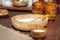 Traditional Asian wooden utensils with mare`s milk koumiss or camel milk - shubat for sale in