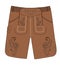 Traditional austrian and bavarian lederhosen leather pants. Vector hand drawn illustration.