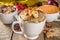 Traditional Autumn Cakes in Microwave Mug Pies