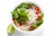 traditional background noodle bowl broth food white diet asian dish soup. Generative AI.