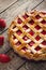 Traditional baked strawberry pie cake sweet pastry food