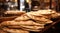 A traditional bakery offering fresh pita bread. Generative AI