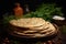 A traditional bakery offering fresh pita bread. Generative AI