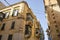 Traditional balconies wooden in a Valletta street - luxury mansions baroque style , Malta