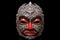 traditional balinese mask with detailed facial features