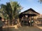 Traditional bamboo houses in a burmese village